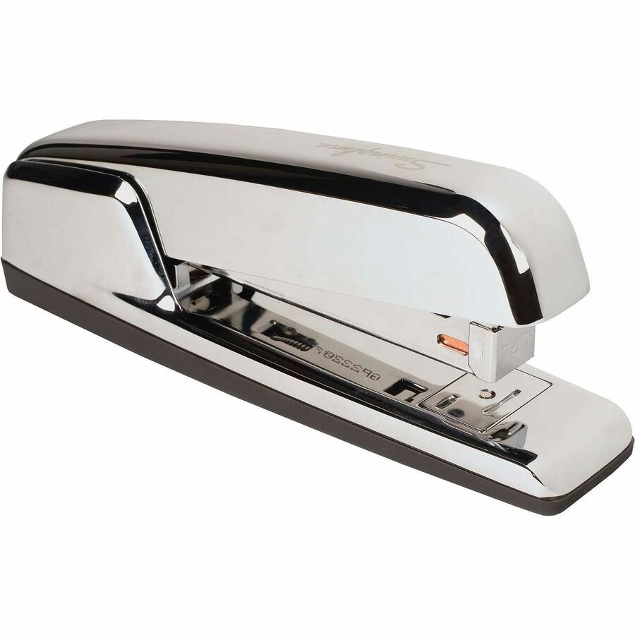 Staples Upto 25 Sheet of 20lb Paper - Holds Upto 210 Staple - Full Strip - Staple Size: 0.25" - Silver Chrome - Metal, Die-cast - 1 Each