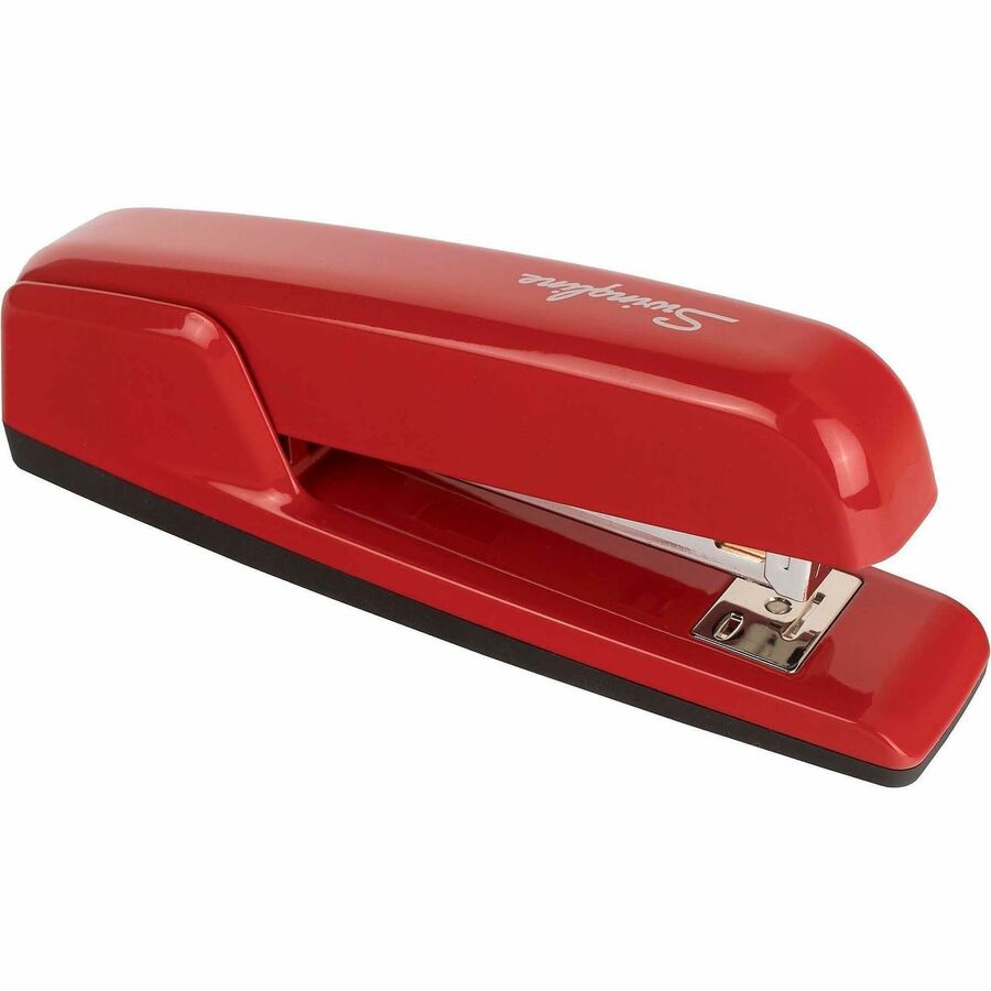 Staples Upto 25 Sheet of 20lb Paper - Holds Upto 210 Staple - Full Strip - Staple Size: 0.25" - Rio Red - Metal, Die-cast - 1 Each
