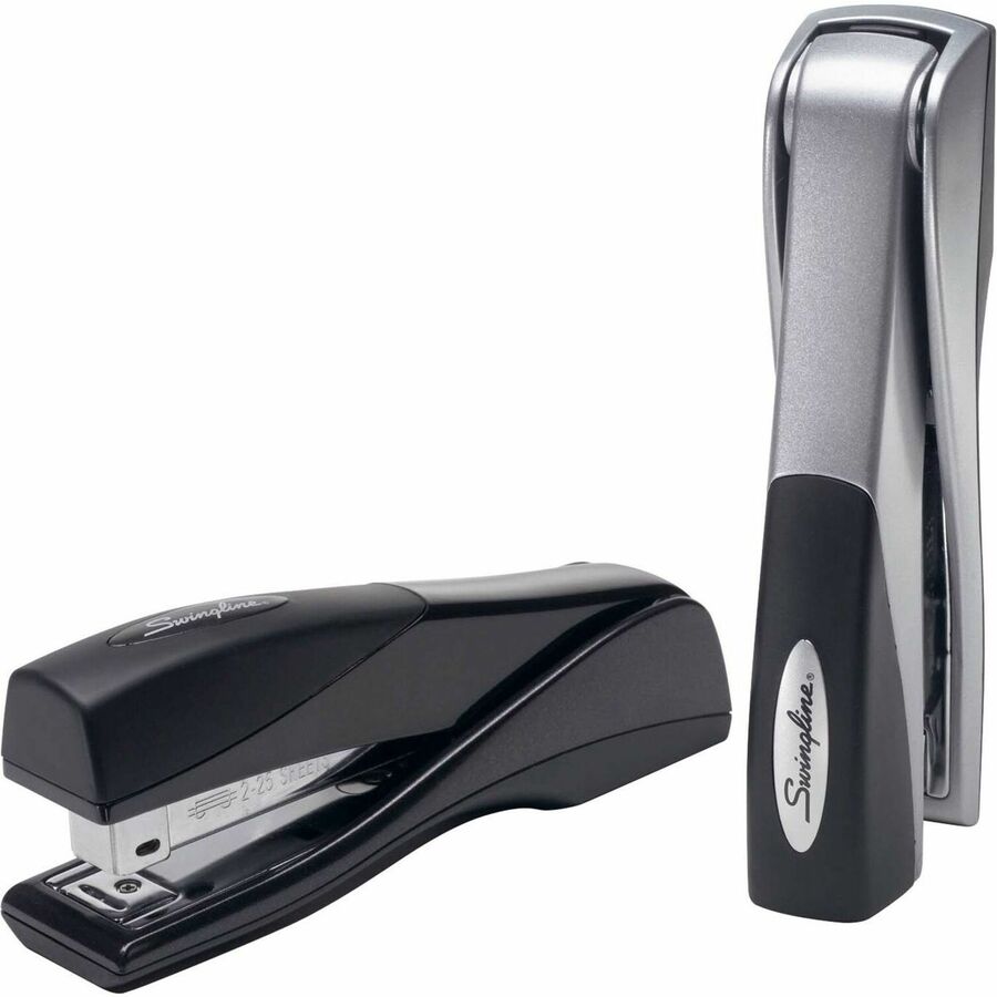 Swingline Optima Grip Stapler - Staples Upto 25 Sheet of 20lb Paper - Holds Upto 210 Staple - Full Strip - Staple Size: 0.25" - Silver - Metal - 1 Each