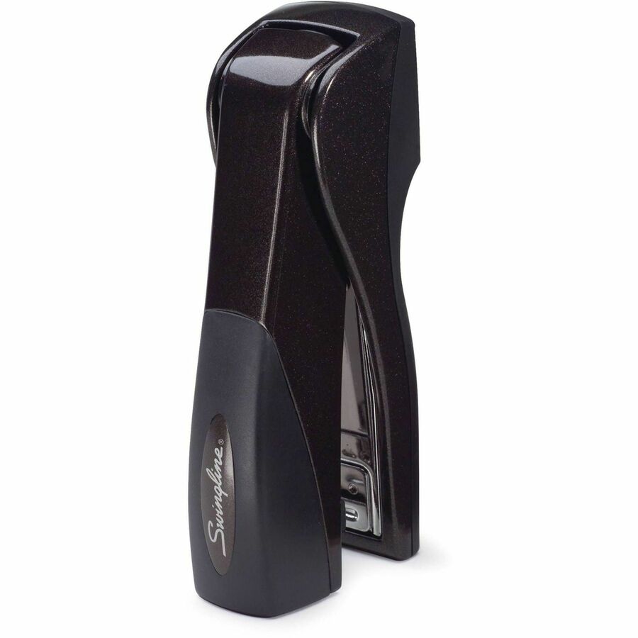 Swingline Optima Grip Compact Stapler - Staples Upto 25 Sheet of 20lb Paper - Holds Upto 105 Staple - Half Strip - Staple Size: 0.25" - Graphite Black - Metal - 1 Each