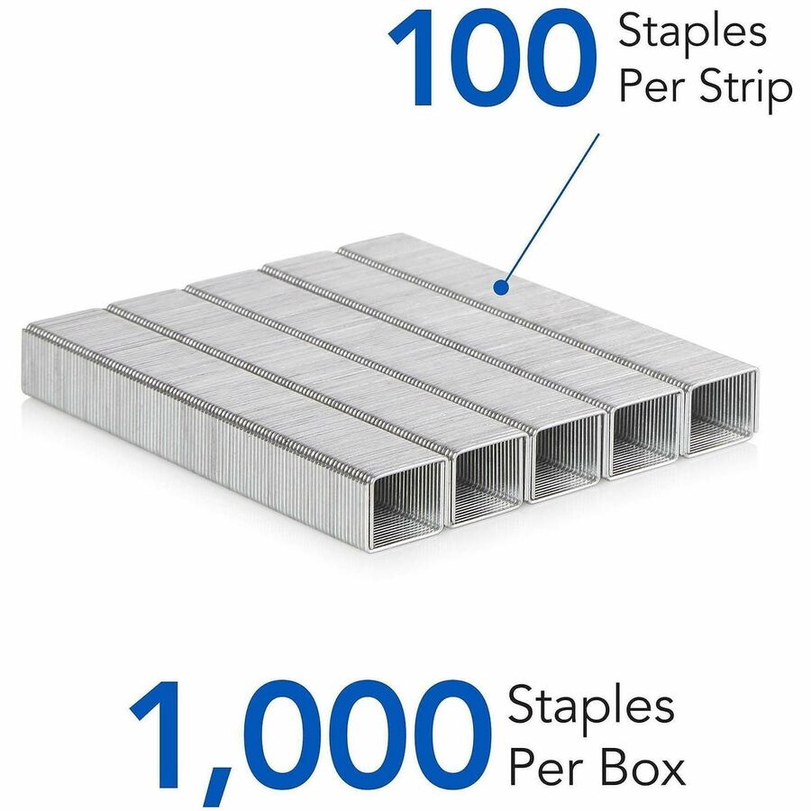 Swingline Premium Heavy-Duty Staples - Heavy Duty - 3/8" Leg - Holds 60 Sheet(s) - for Paper - Chisel Point - Silver - 100 Per Strip - 1000 / Box