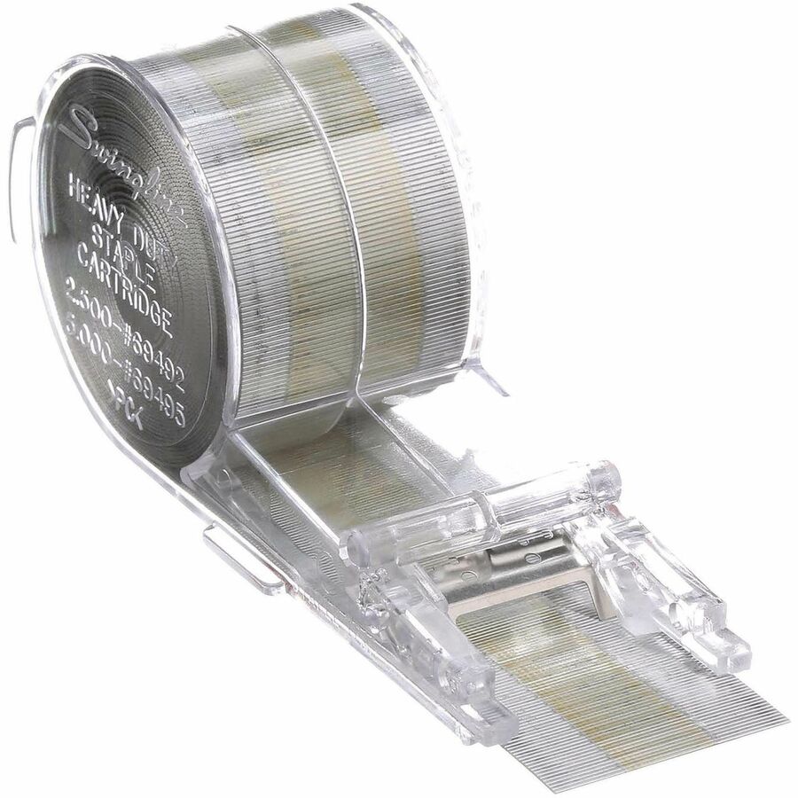 Premium - 3/8" Leg - Holds 70 Sheet(s) - for Paper - Chrome - 5000 Per Cartridge - 5000 / Box