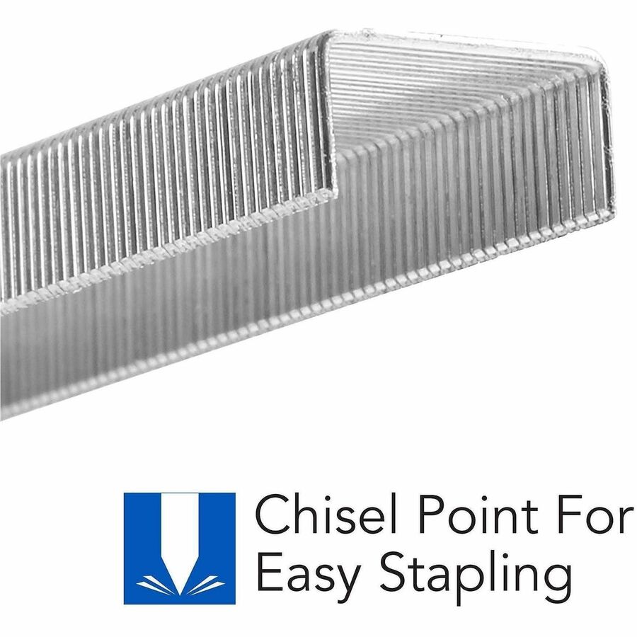 Swingline Staples - Heavy Duty - 1/4" Leg - Holds 25 Sheet(s) - for Paper - Heavy Duty, Chisel Point - 100 Per Strip - 5000 / Box