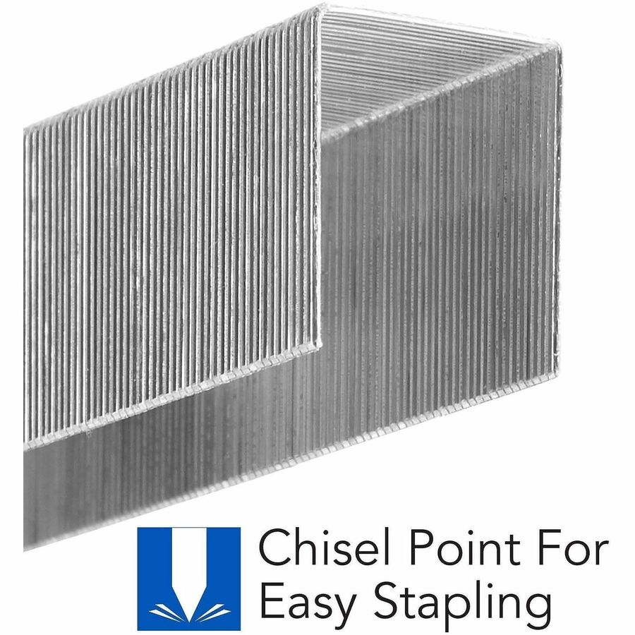 Heavy Duty - 5/8" Leg - Holds 120 Sheet(s) - Heavy Duty, Chisel Point - 100 Per Strip - 2500 / Box