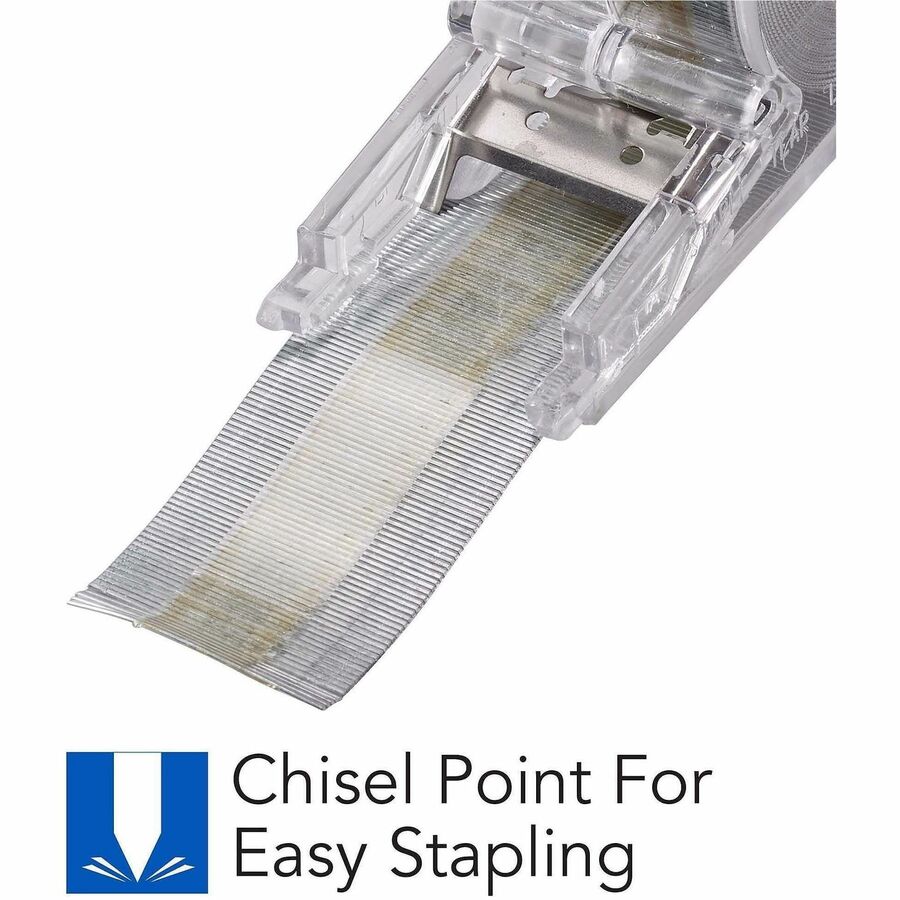 Standard - 1/4" Leg - Holds 30 Sheet(s) - for Paper - Chisel Point - 5000 Per Cartridge - 1 Box