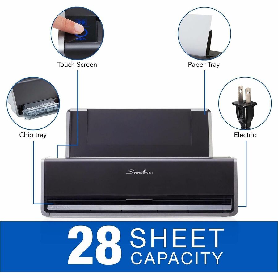 3 Punch Head(s) - 28 Sheet - 9/32" Punch Size - Black, Gray