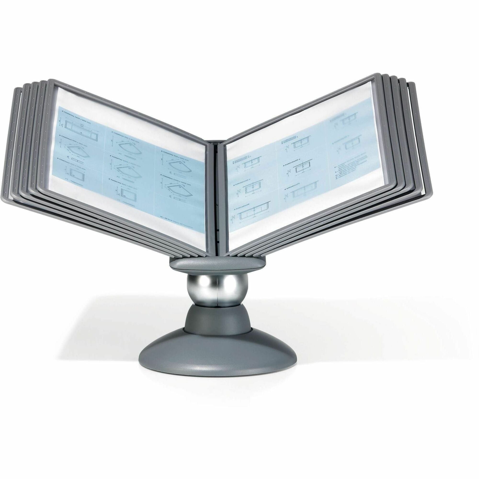 Desktop - 10 Panels - Support Letter 8.50" x 11" Media - Non Expandable - Graphite Smoke - Plastic - 1 Each