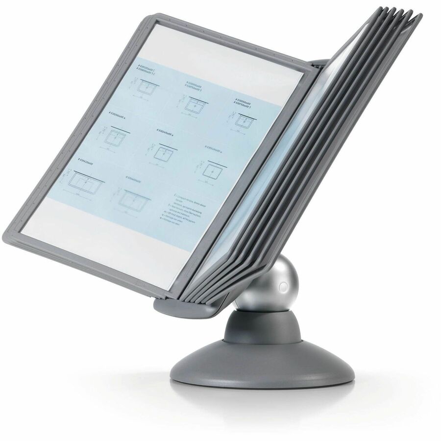 Desktop - 10 Panels - Support Letter 8.50" x 11" Media - Non Expandable - Graphite Smoke - Plastic - 1 Each