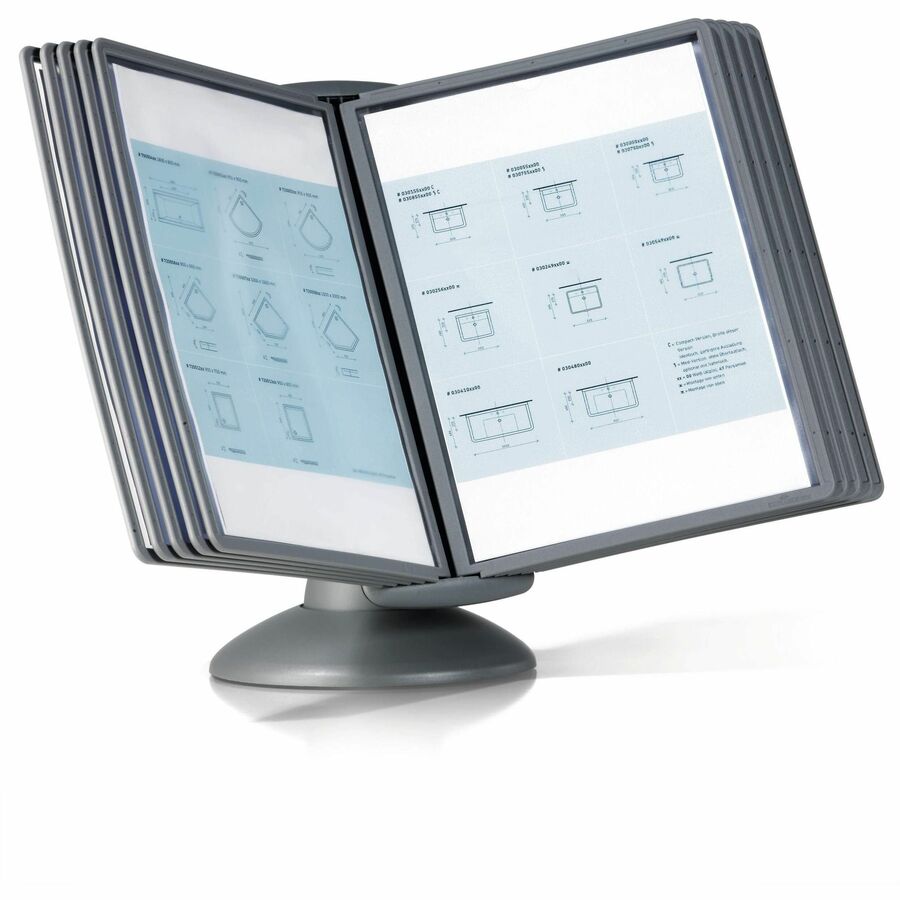 Desktop - 10 Panels - Support Letter 8.50" x 11" Media - Non Expandable - Graphite Smoke - Plastic - 1 Each
