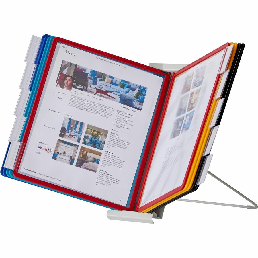 DURABLE InstaView Desktop Reference System - Desktop - 10 Panels - Support Letter 8.50" x 11" Media - Expandable - 1 Each