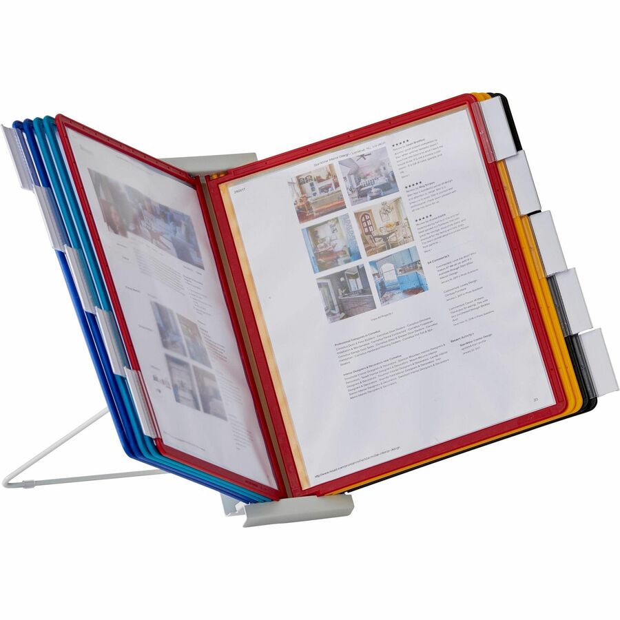 DURABLE InstaView Desktop Reference System - Desktop - 10 Panels - Support Letter 8.50" x 11" Media - Expandable - 1 Each