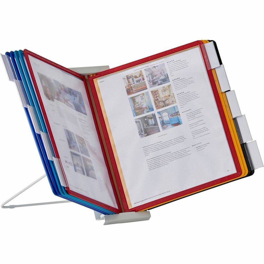 DURABLE InstaView Desktop Reference System - Desktop - 10 Panels - Support Letter 8.50" x 11" Media - Expandable - 1 Each