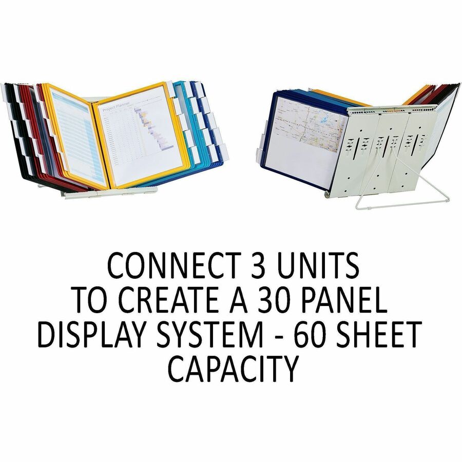 DURABLE InstaView Desktop Reference System - Desktop - 10 Panels - Support Letter 8.50" x 11" Media - Expandable - 1 Each
