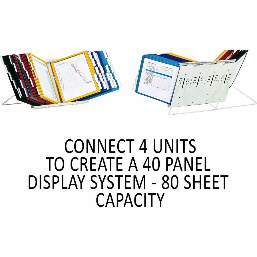 DURABLE InstaView Desktop Reference System - Desktop - 10 Panels - Support Letter 8.50" x 11" Media - Expandable - 1 Each