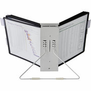 DURABLE InstaView Desktop Reference System - Desktop - 10 Panels - Support Letter 8.50" x 11" Media - White - 1 Each