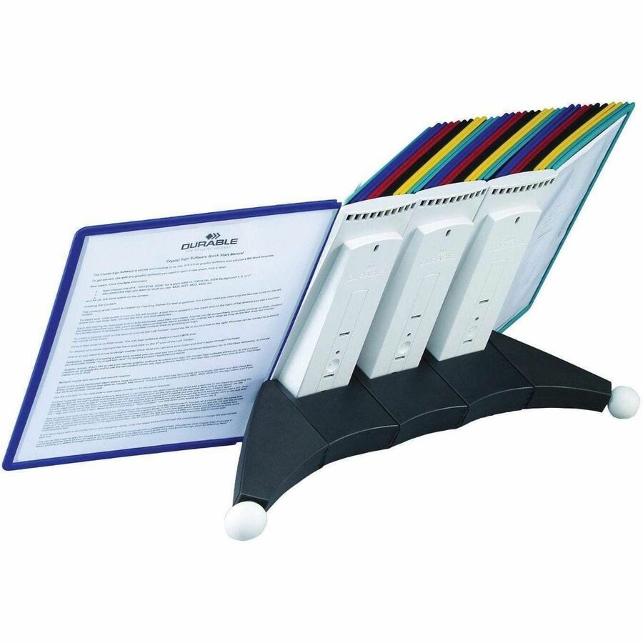 DURABLE Sherpa Desk Extension - 10 Panels - Support Letter 8.50" x 11" Media - 1 Each