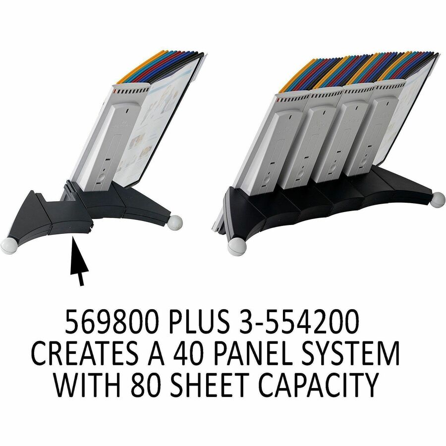 DURABLE Sherpa Desk Extension - 10 Panels - Support Letter 8.50" x 11" Media - 1 Each