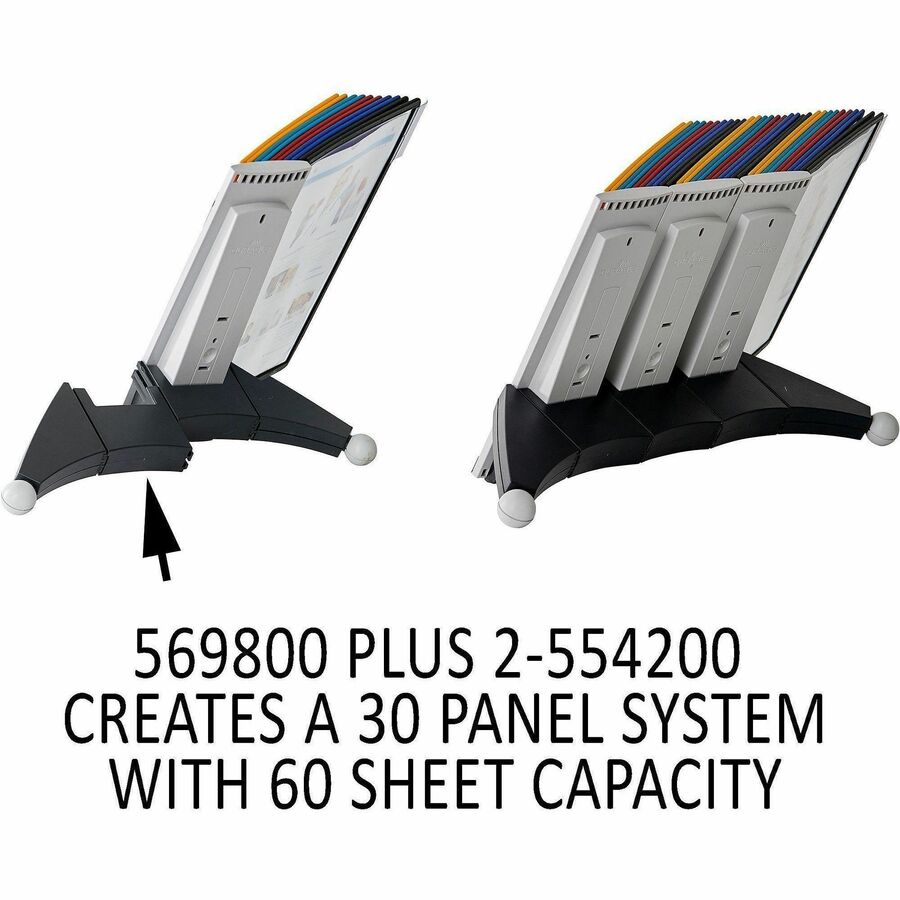 DURABLE Sherpa Desk Extension - 10 Panels - Support Letter 8.50" x 11" Media - 1 Each