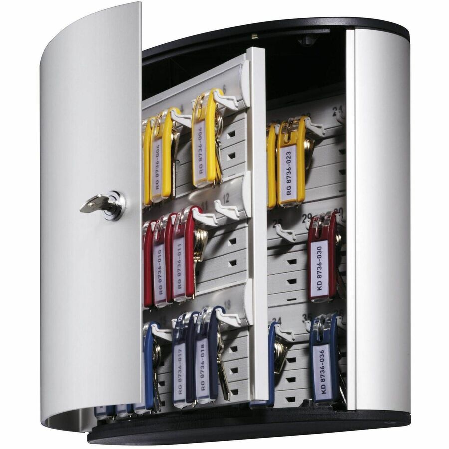 4.8" Width x 11" Depth x 11.9" Height - 1 x Front Open Door(s) - Security Lock - Silver - Aluminum