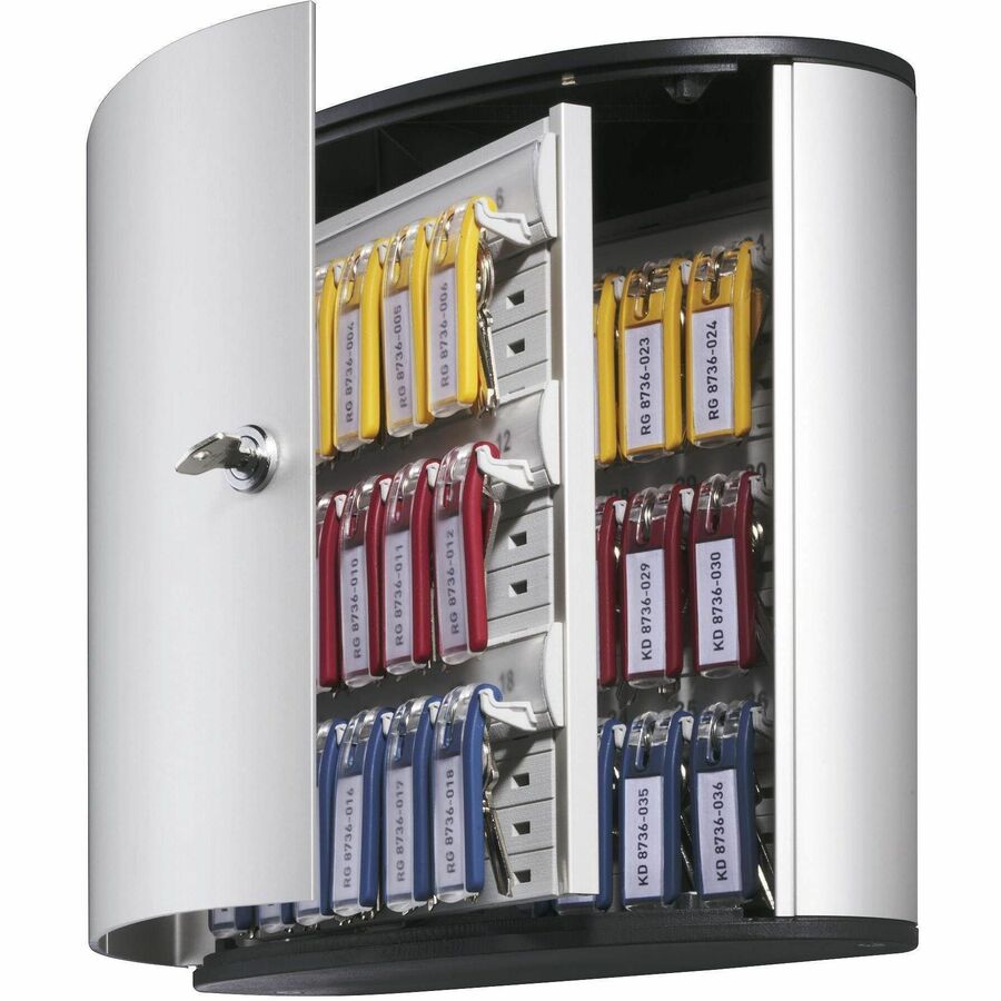 4.8" Width x 11" Depth x 11.9" Height - 1 x Front Open Door(s) - Security Lock - Silver - Aluminum