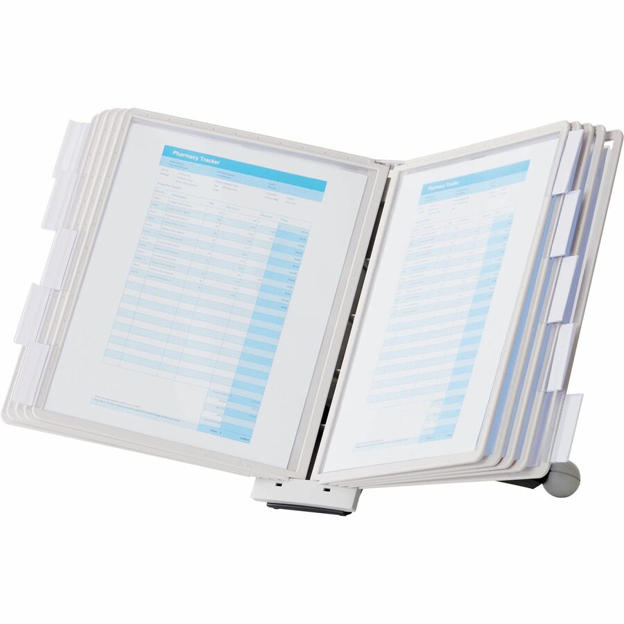 DURABLE Sherpa Desk Reference System - Desktop - 10 Panels - Support Letter 8.50" x 11" Media - Expandable - 1 Each
