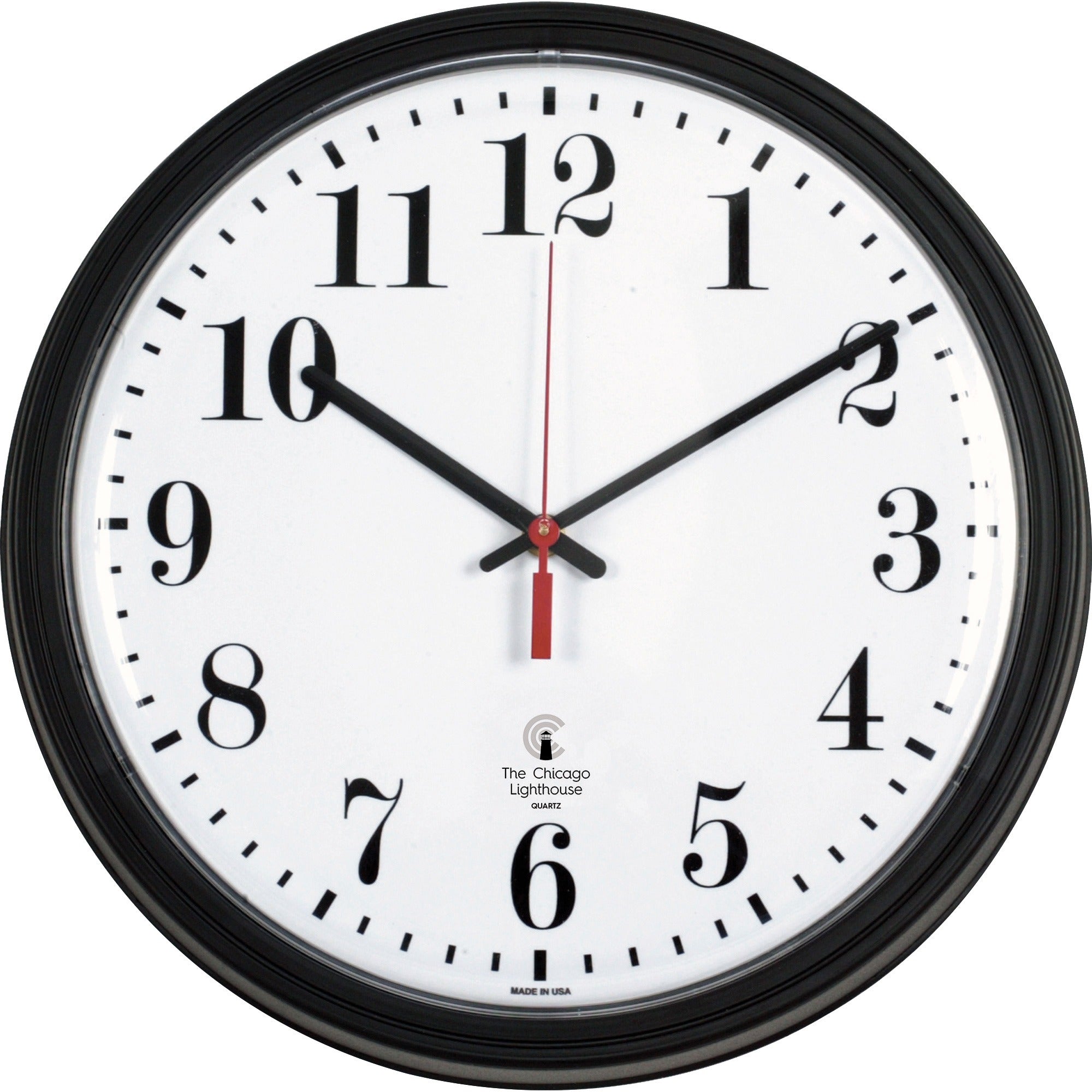 Analog - Quartz - White Main Dial - Black Case