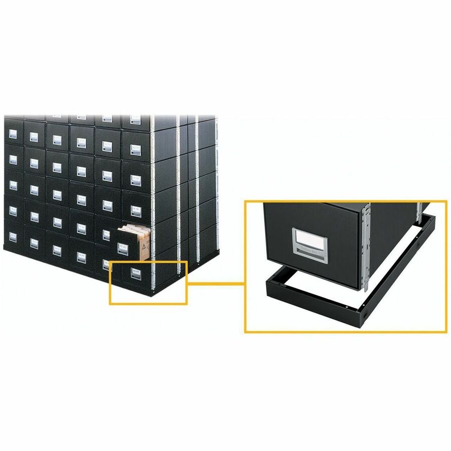 Bankers Box Metal Base File Storage Box - 16.88" Width x 25.38" Depth x 2.50" Height - Metal - Black - 1 Each