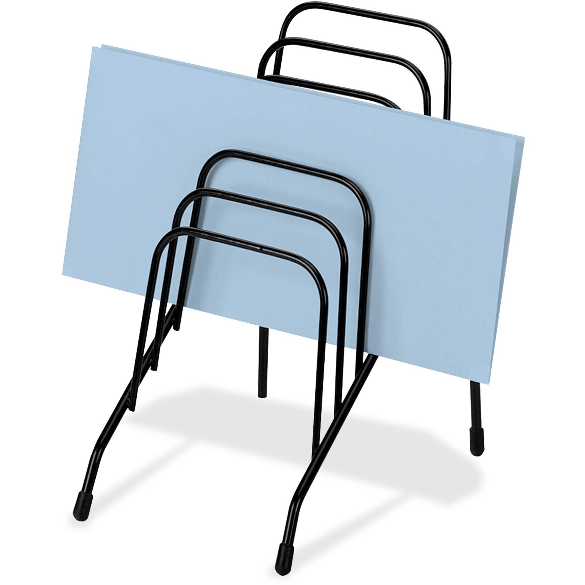 6 Compartment(s) - 7.75" Height x 4.38" Width x 6.50" Depth - Desktop - Black - Steel - 1 Each