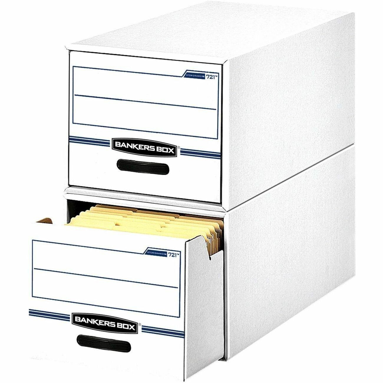 Internal Dimensions: 15.50" Width x 23.25" Depth x 10.38" Height - External Dimensions: 16.8" Width x 25.5" Depth x 11.5" Height - Media Size Supported: Legal - Light Duty - Stackable - Corrugated Paper - White, Blue - For File - Recycled - 6 / Carton