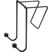 2 Hooks - 6" Height x 4" Width - for Coat, Umbrella, Sweater, Wall - Plastic, Wire - Black - 1 Each