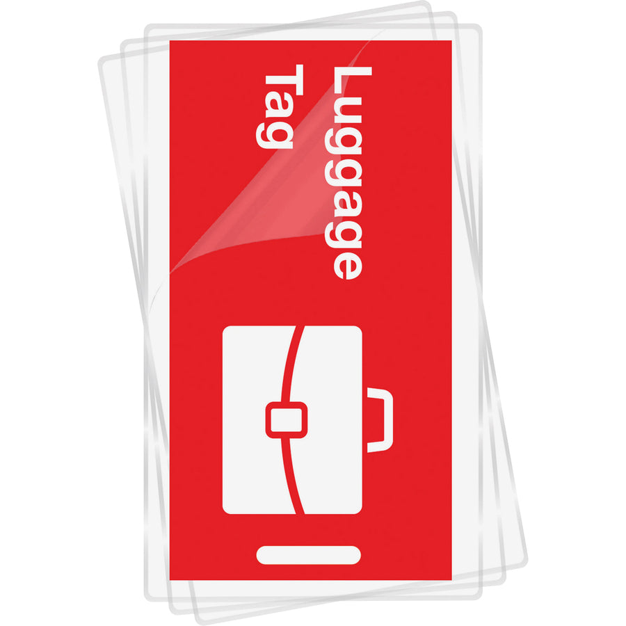Laminating Pouch/Sheet Size: 2.50" Width x 5 mil Thickness - Type G - Glossy - for Luggage Tag, Document - Durable - Clear - 50 / Pack