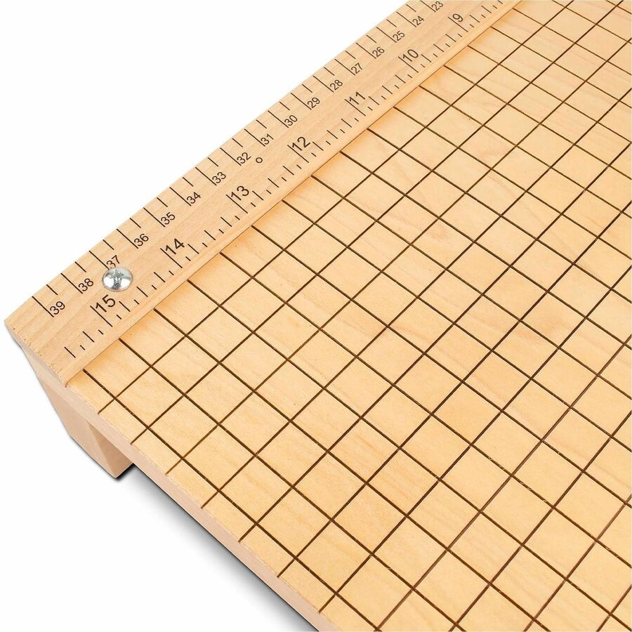 Swingline ClassicCut Ingento Guillotine Trimmer, 15 Sheet Capacity, 15" Blade, Maple Base, Steel and Die-cast Metal Construction, Alignment Grid, Dual Scale Ruler, Safety Guard, Locking Latch, 1 Each
