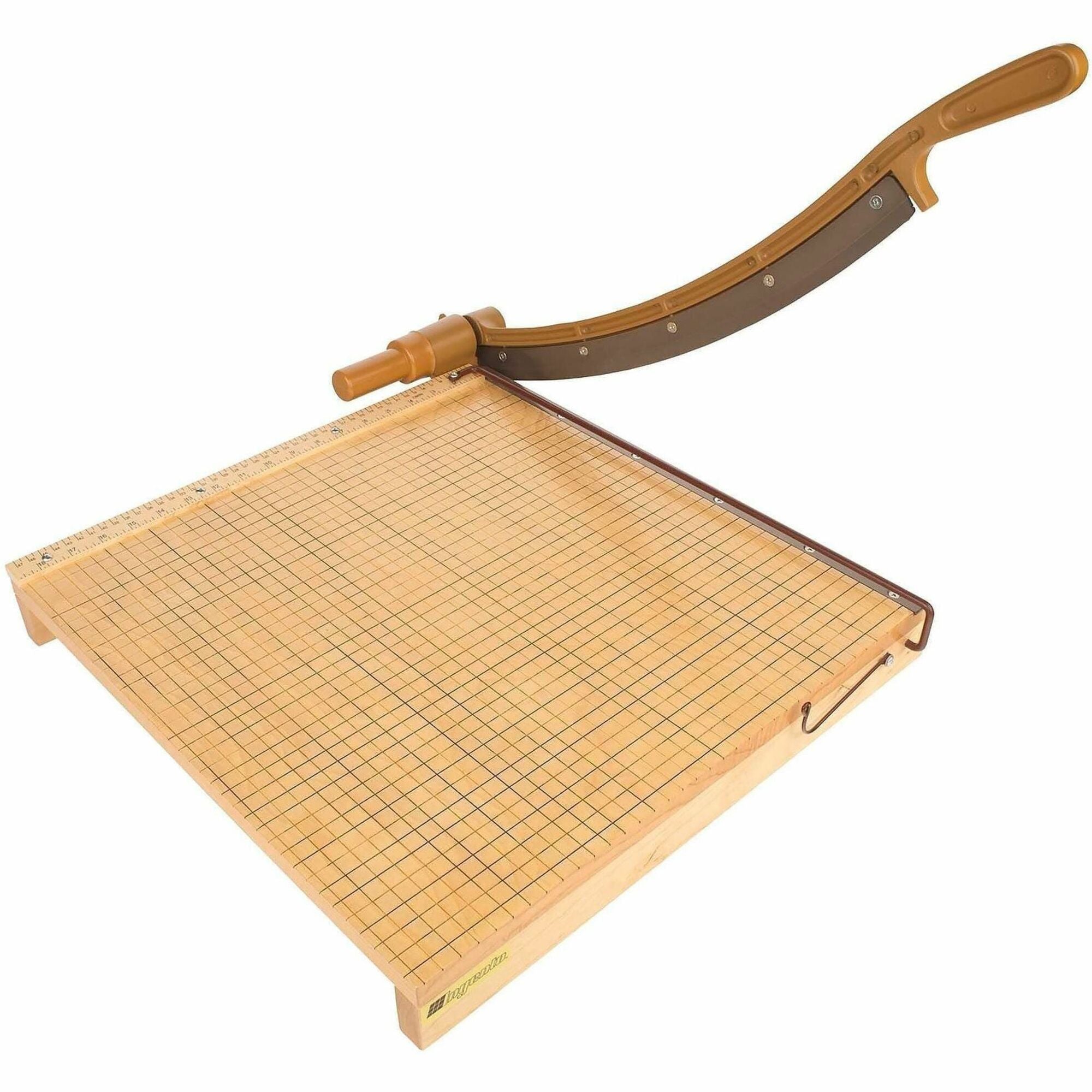 Swingline ClassicCut Ingento Guillotine Trimmer, 15 Sheet Capacity, 18" Blade, Maple Base, Steel and Die-Cast Metal, Alignment Grid, Dual Scale Ruler, Safety Guard, Locking Latch, 1 Each