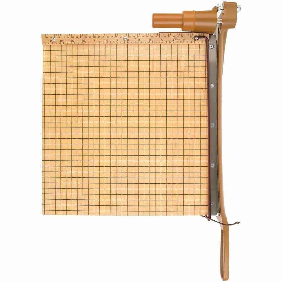 Swingline ClassicCut Ingento Guillotine Trimmer, 15 Sheet Capacity, 18" Blade, Maple Base, Steel and Die-Cast Metal, Alignment Grid, Dual Scale Ruler, Safety Guard, Locking Latch, 1 Each