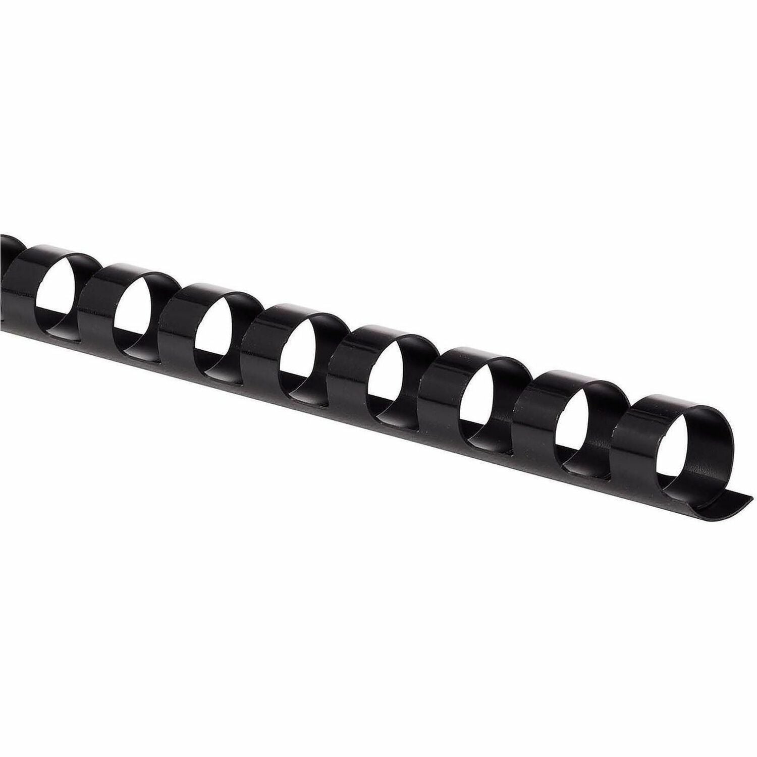 GBC CombBind Binding Spines - 0.37" Maximum Capacity - 60 x Sheet Capacity - For Letter 8 1/2" x 11" Sheet - 19 x Rings - Black - PVC Plastic - 100 / Box
