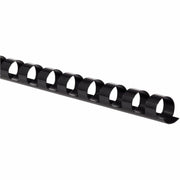 GBC CombBind Binding Spines - 0.37" Maximum Capacity - 60 x Sheet Capacity - For Letter 8 1/2" x 11" Sheet - 19 x Rings - Black - PVC Plastic - 100 / Box