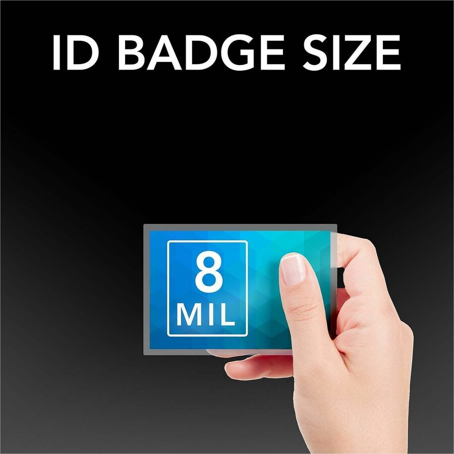 Laminating Pouch/Sheet Size: 2.94" Width x 4.12" Length x 8 mil Thickness - Glossy - for ID Badge, Document, Photo - Self-adhesive, Easy Peel, Durable - Clear - 10 / Pack