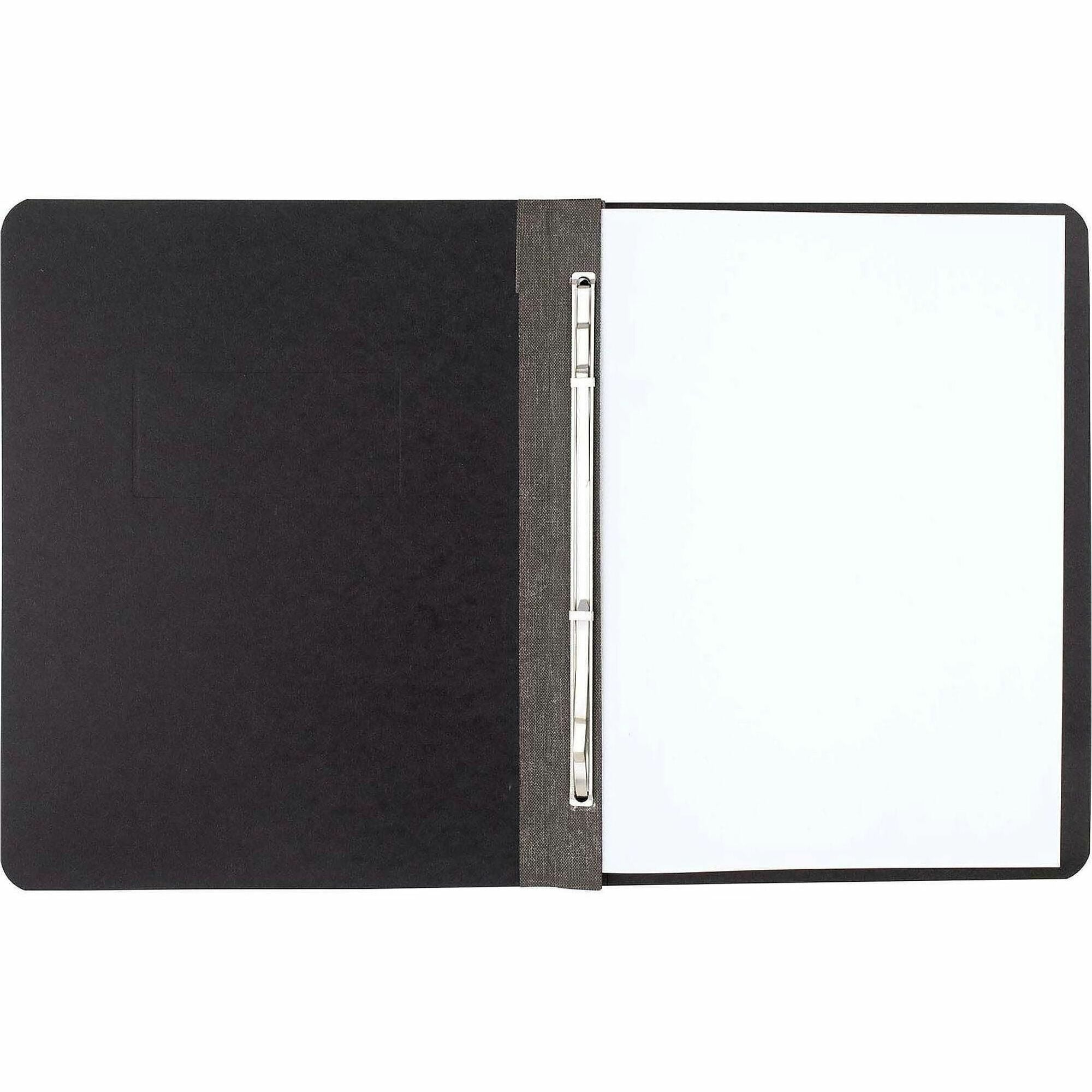 ACCO Letter Recycled Report Cover - 3" Folder Capacity - 8 1/2" x 11" - 20 pt. - Black - Eco-friendly, Hinged, Tyvek Gusset, Sturdy - 30% Recycled - 1 Each