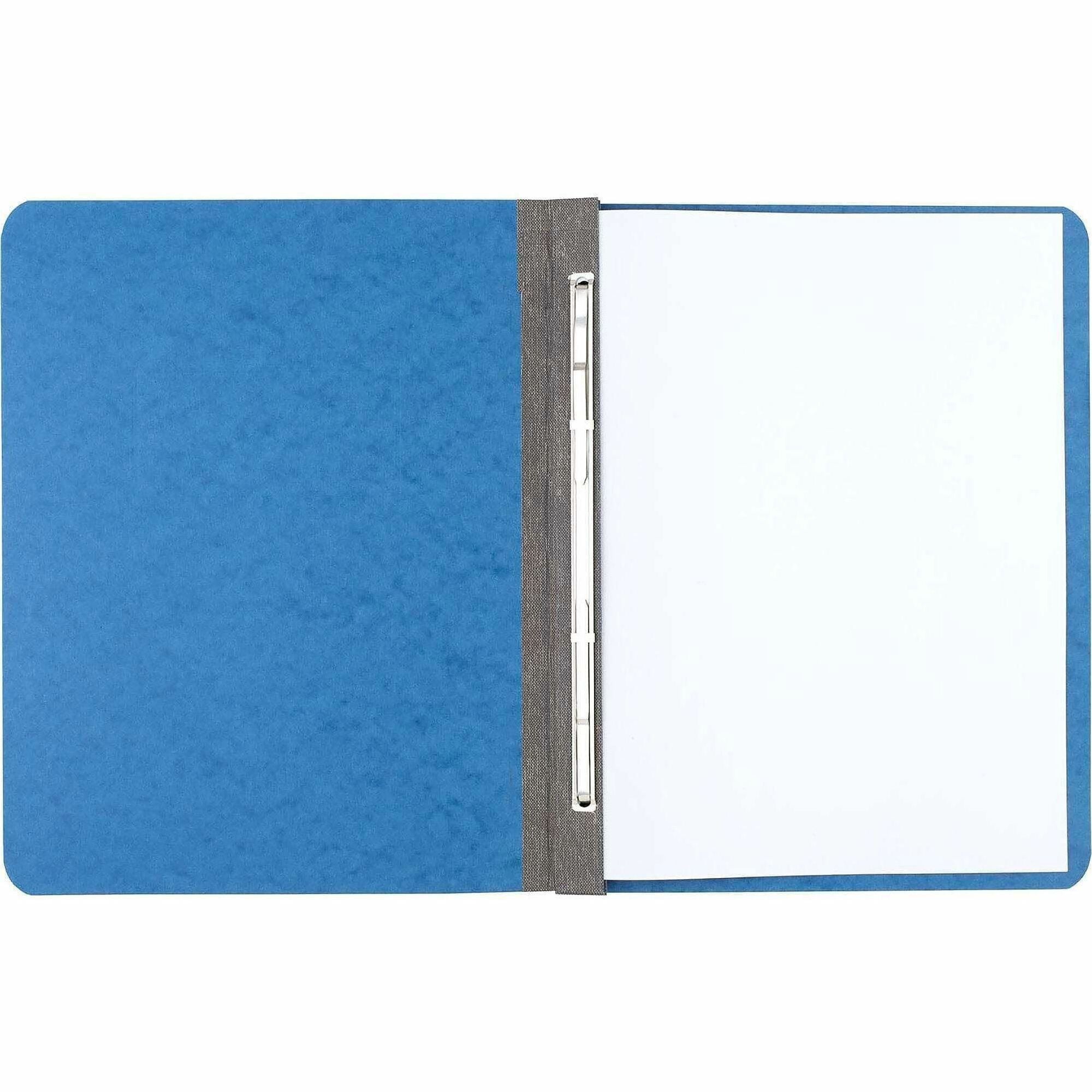 ACCO Letter Recycled Report Cover - 3" Folder Capacity - 8 1/2" x 11" - 20 pt. - Light Blue - Eco-friendly, Hinged, Tyvek Gusset, Sturdy - 30% Recycled - 1 Each