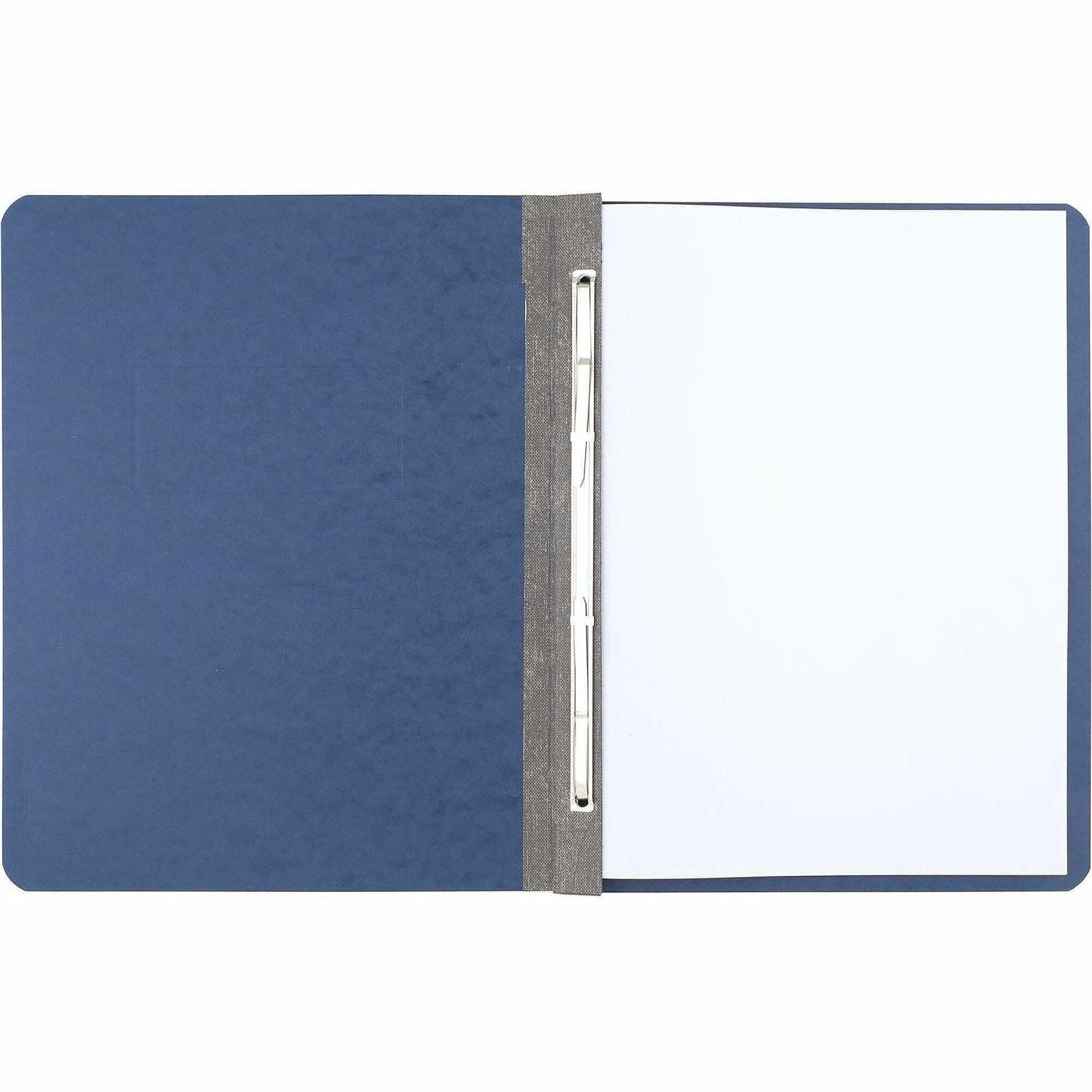 ACCO Letter Recycled Report Cover - 3" Folder Capacity - 8 1/2" x 11" - 20 pt. - Dark Blue - Eco-friendly, Hinged, Tyvek Gusset, Sturdy - 30% Recycled - 1 Each