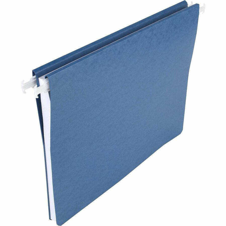 ACCO PRESSTEX Unburst Sheet Covers - 6" Binder Capacity - Fanfold - 11" x 14 7/8" Sheet Size - Light Blue - Recycled - Retractable Filing Hooks, Hanging System, Moisture Resistant, Water Resistant - 1 Each