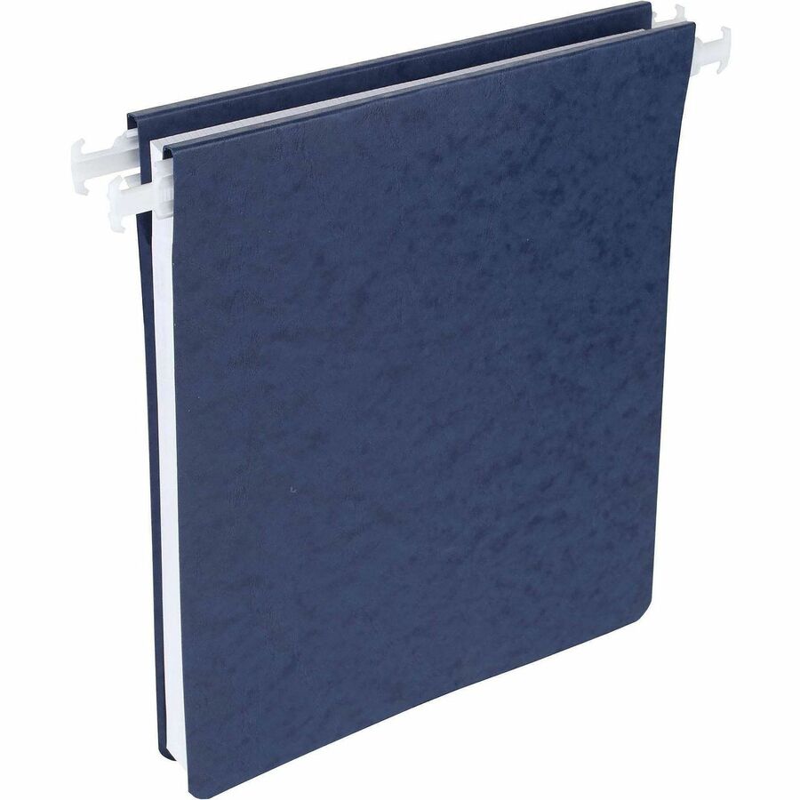 ACCO PRESSTEX Unburst Sheet Covers - 6" Binder Capacity - 9 1/2" x 11" Sheet Size - Dark Blue - Recycled - Retractable Filing Hooks, Hanging System, Moisture Resistant, Water Resistant - 1 Each