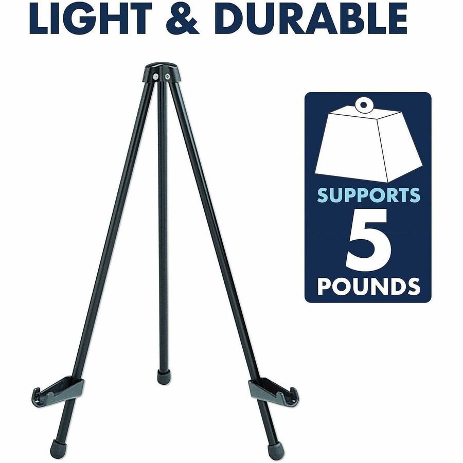 5 lb Load Capacity - 14" Height - Tabletop - Steel - Black
