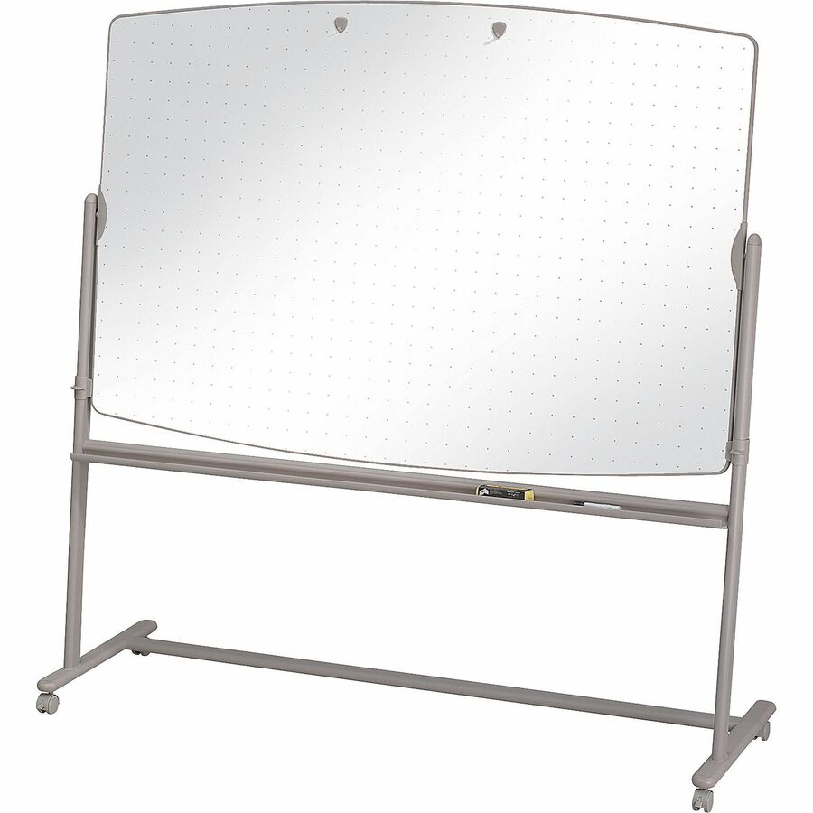 72" (6 ft) Width x 48" (4 ft) Height - White Surface - Neutral Metal Frame - Rectangle - 1 Each