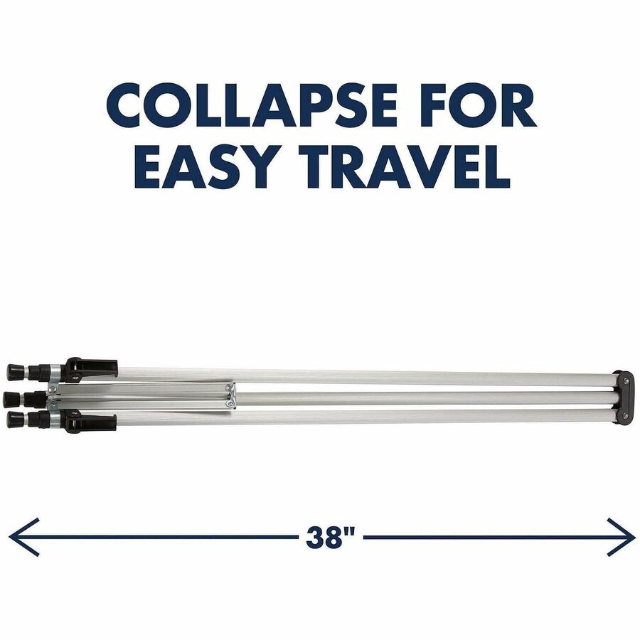 Quartet Lightweight Telescoping Display Easel - 25 lb Load Capacity - 66" Height - Aluminum, Steel, Metal - Silver