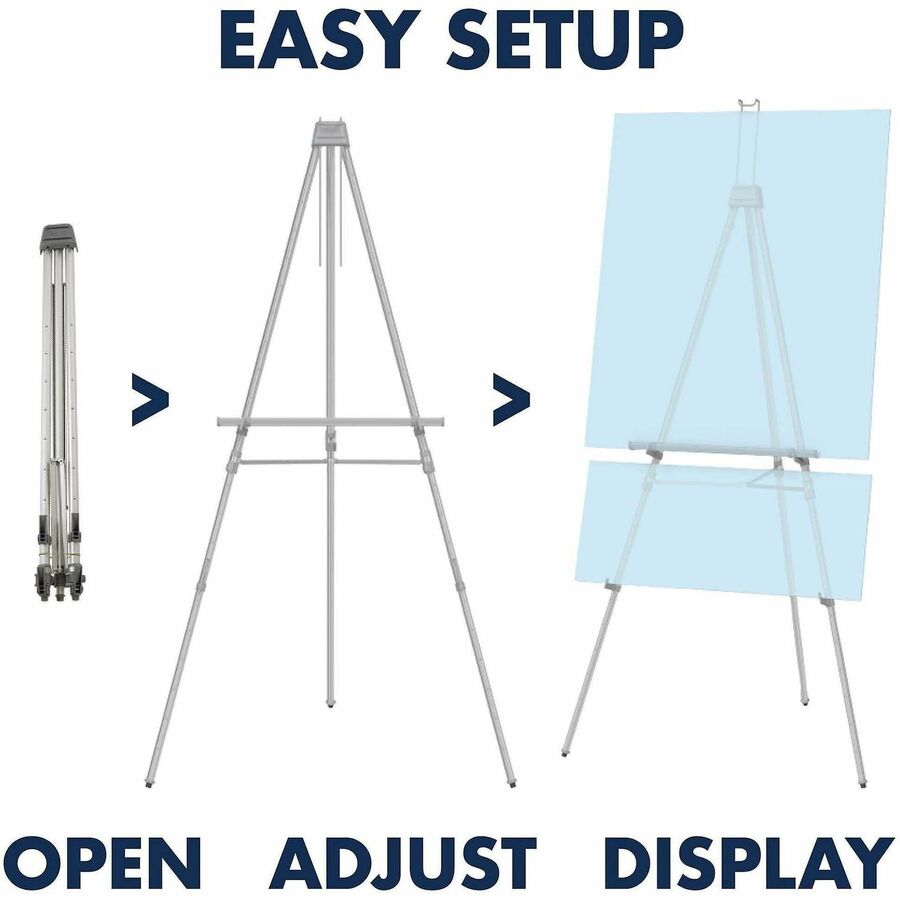 45 lb Load Capacity - 66" Height - Aluminum, Steel - Silver