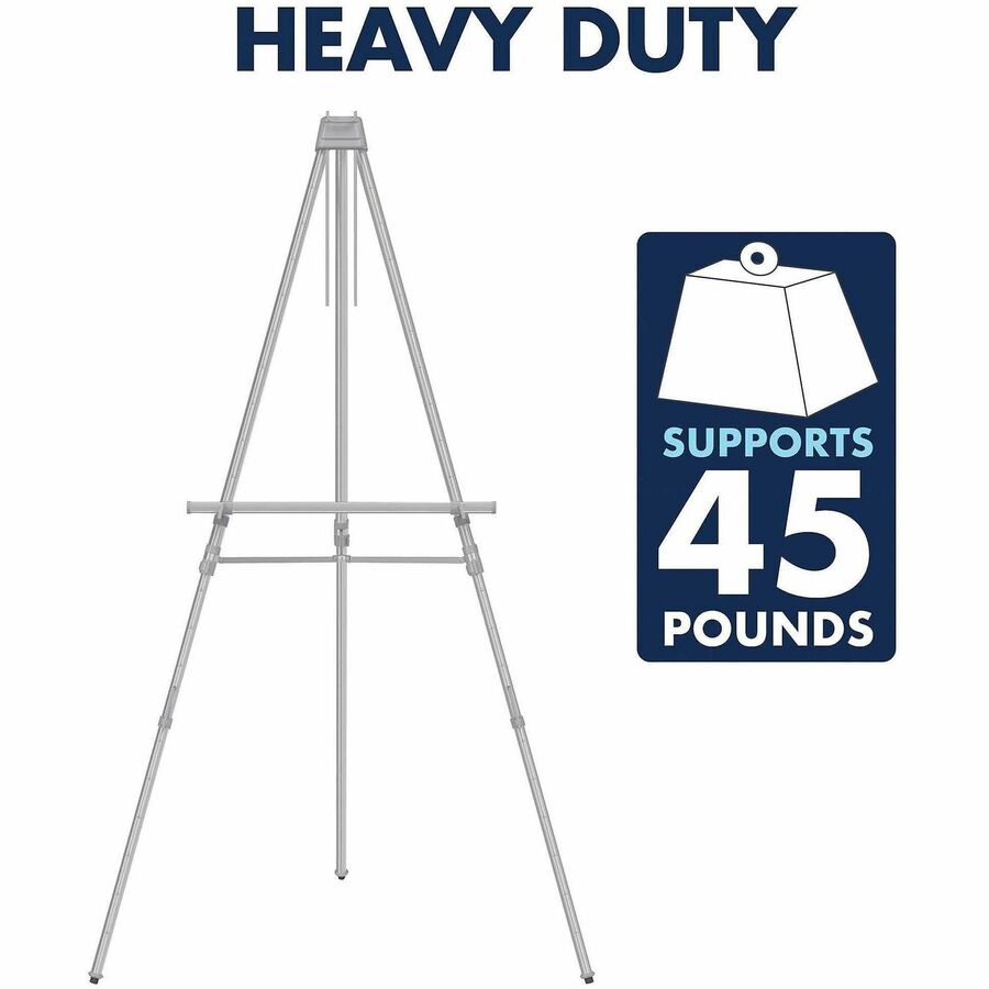 45 lb Load Capacity - 66" Height - Aluminum, Steel - Silver
