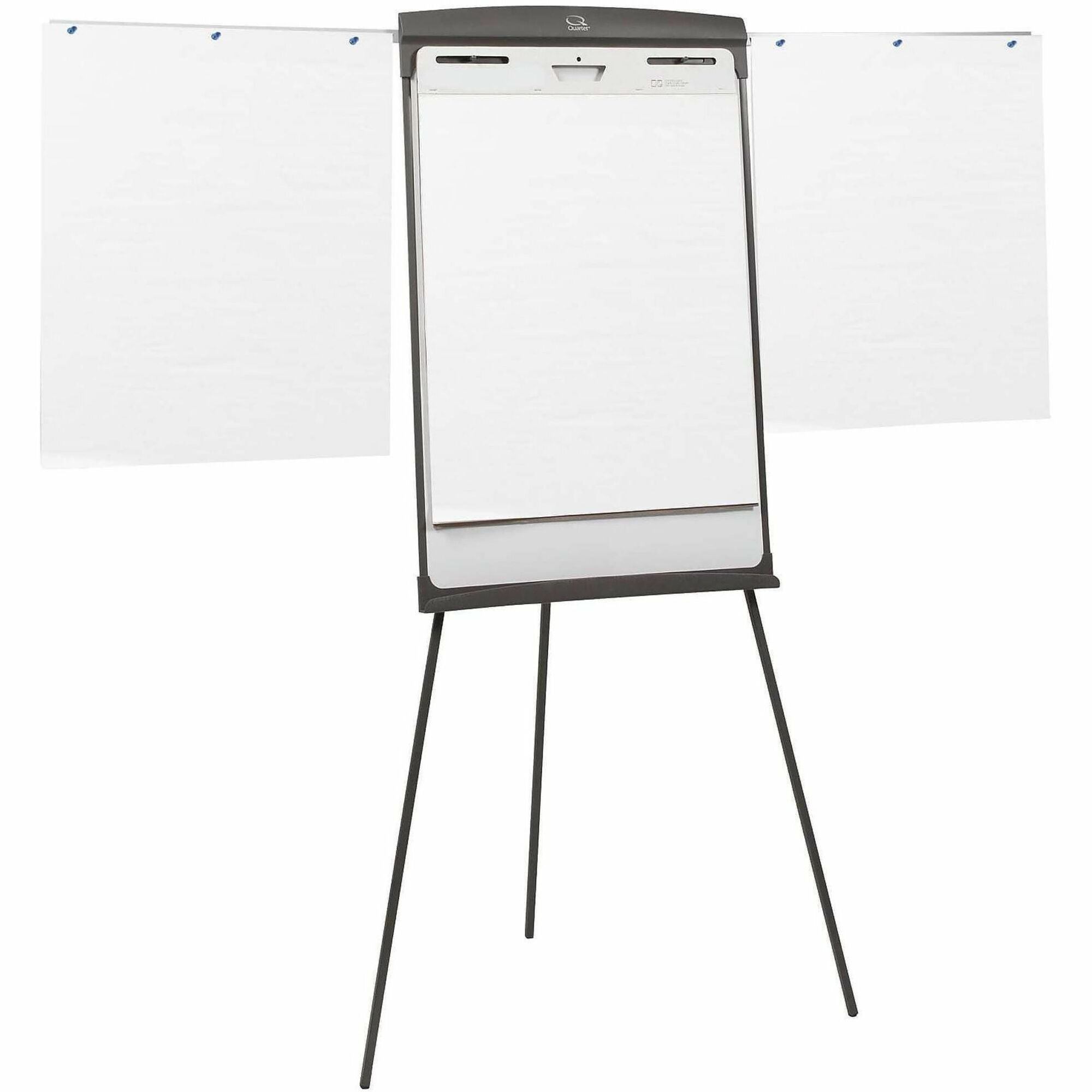 27" (2.2 ft) Width x 35" (2.9 ft) Height - White Painted Steel Surface - Graphite Frame - Vertical - Magnetic - 1 Each
