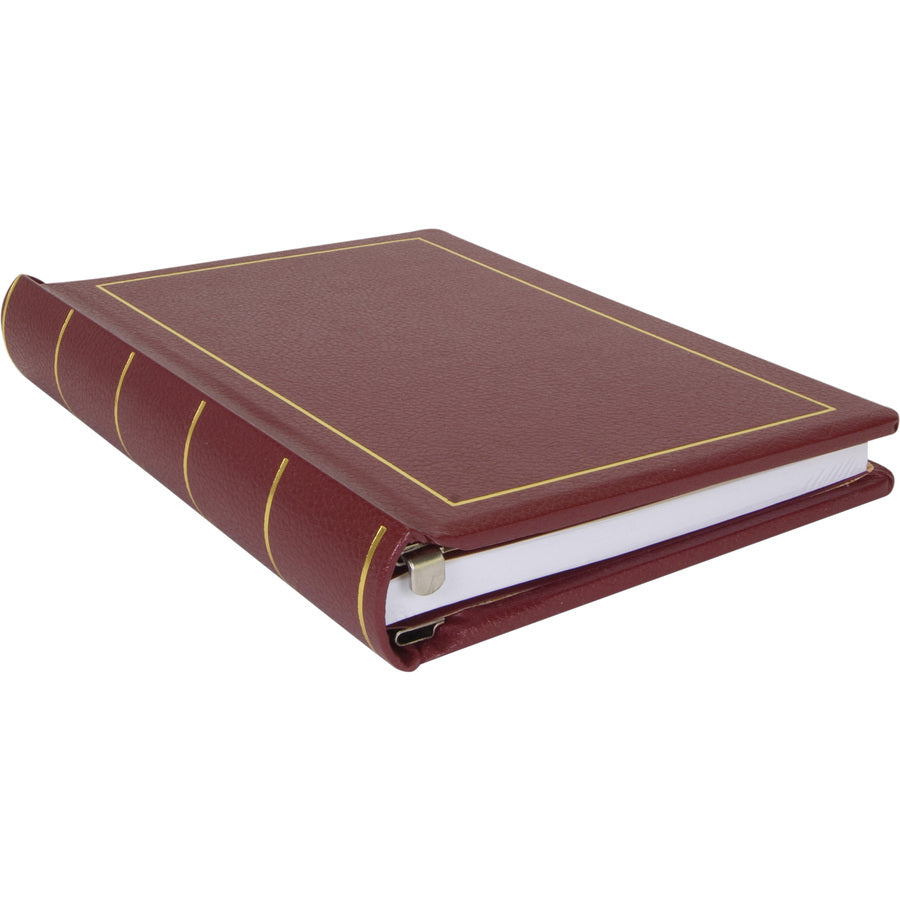 Wilson Jones Minute Book - 125 Sheet(s) - 28 lb - Sewn Bound - Letter - 8.50" x 11" Sheet Size - Red Cover - 1 Each