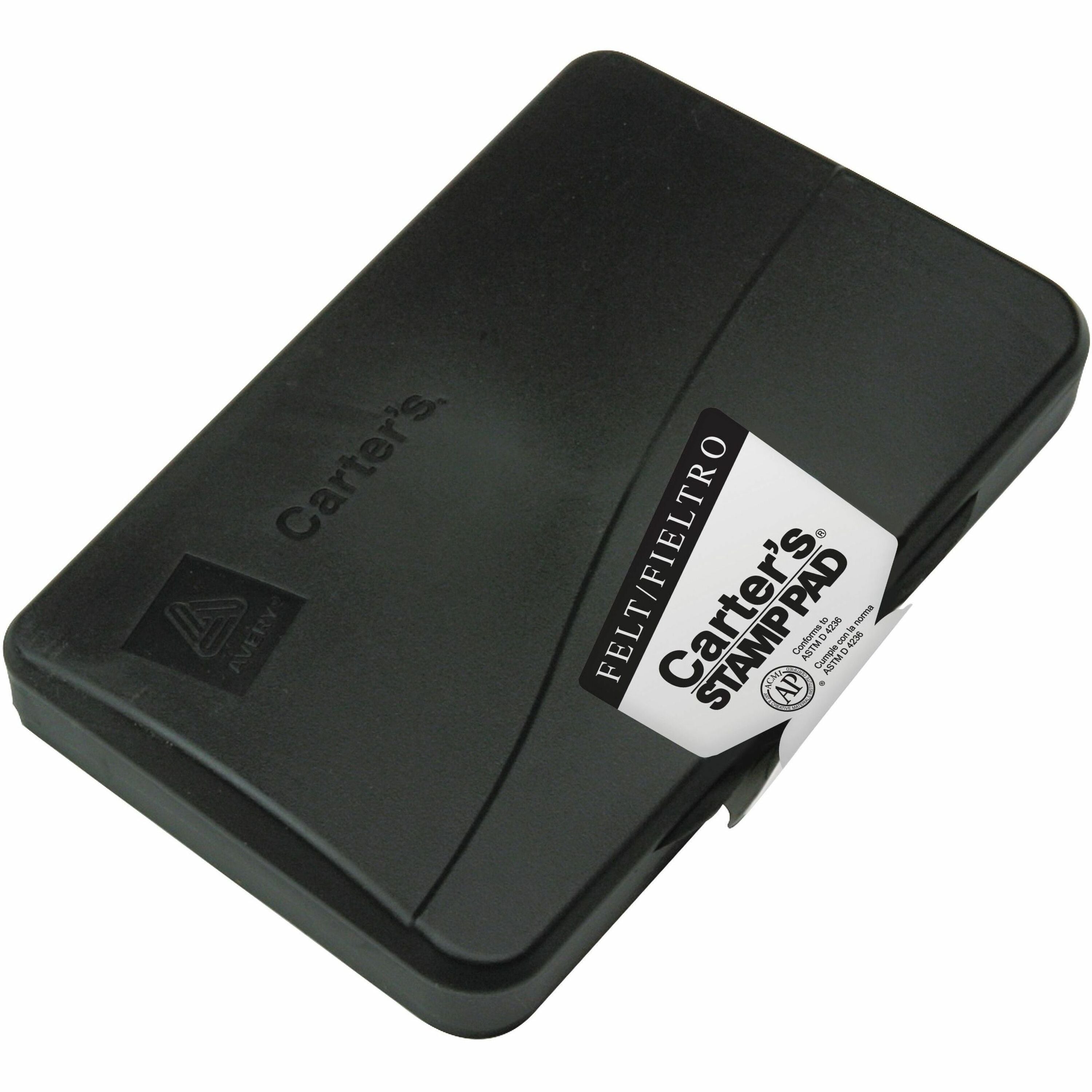 3.2" Width x 6.1" Length - Felt Pad - Black Ink - Black - 1 Each